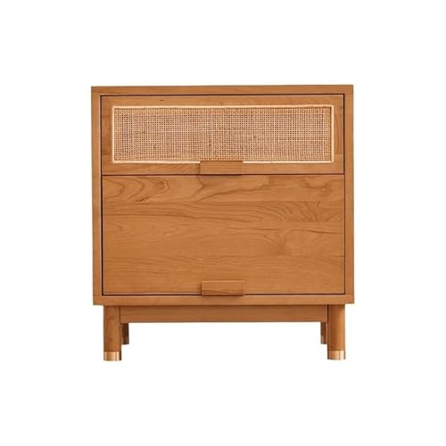 GENHAOSAN Nachttisch Nachttisch aus massivem Holz, modern, minimalistisch, for Zuhause, kleine Wohnung, Schlafzimmer, Nachttisch aus Kirschholz, Aufbewahrungsschrank Schlafzimmermöbel von GENHAOSAN