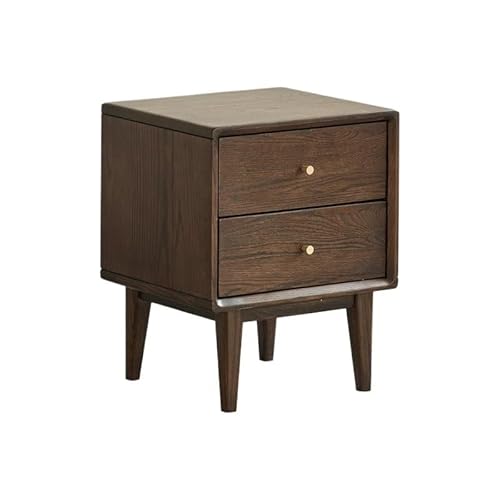 GENHAOSAN Nachttisch Nachttisch aus massivem Holz im chinesischen Stil, Eichenholz-Schubladentruhe, nordischer einfacher Schlafzimmer-Aufbewahrungsschrank, Seitenschrank Schlafzimmermöbel(B) von GENHAOSAN