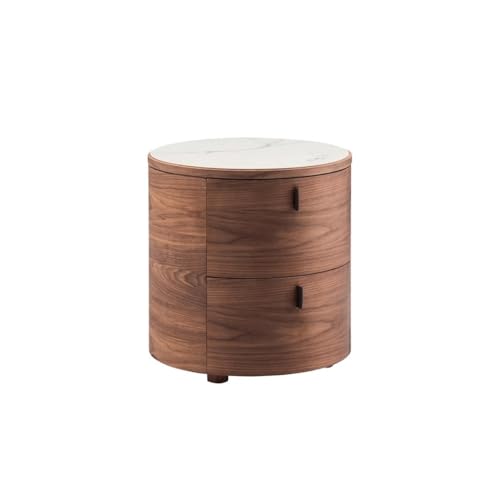 GENHAOSAN Nachttisch Runder Nachttisch Massivholz Modern Schlafzimmer Schiefer Nachttisch Schlafzimmermöbel GENHAOSAN Nachttisch Runder Nachttisch Massivholz Modern Schlafzimmer Schiefer Nachttisch Schlafzimmermöbel von GENHAOSAN