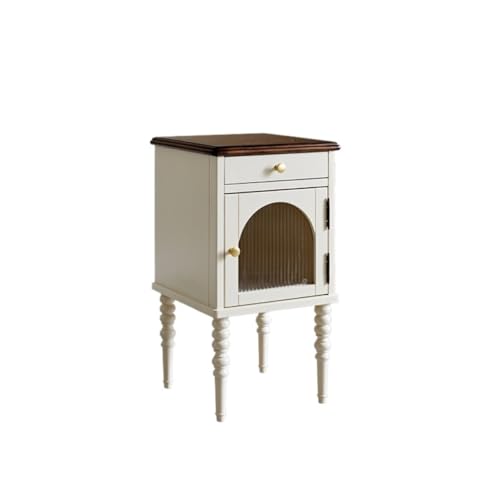 GENHAOSAN Nachttisch Schlafzimmer Massivholz Nachttisch Haushalt Kleiner Couchtisch Moderner minimalistischer Lagerschrank Wohnzimmermöbel Schlafzimmermöbel(A) von GENHAOSAN