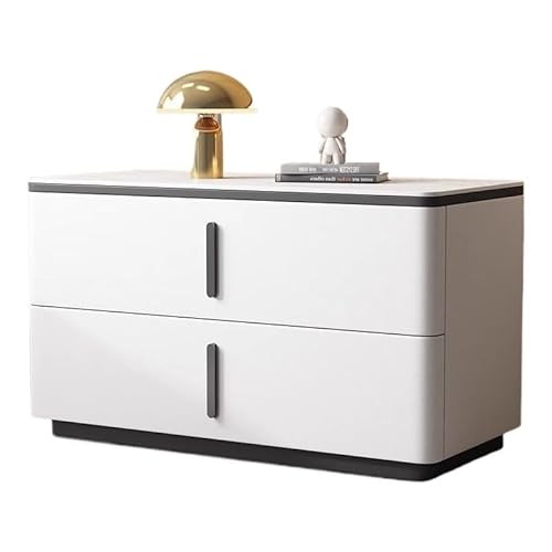 GENHAOSAN Nachttisch Schlichter, Moderner, Minimalistischer Nachttisch Aus Schiefer Im Cremefarbenen Stil Schlafzimmermöbel(2,50cm) von GENHAOSAN