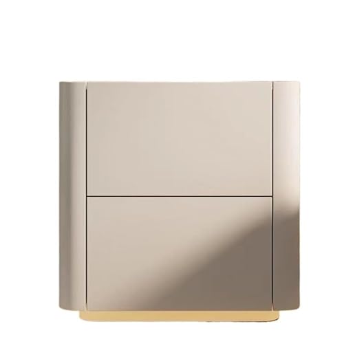 GENHAOSAN Nachttisch im italienischen Stil mit Lampe, einfacher und kreativer Nachttisch, Schlafzimmer, Aufbewahrungsschrank, Schlafzimmermöbel (1,45 cm) von GENHAOSAN