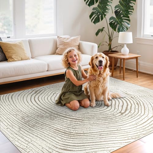 GENIMO Waschbarer Teppich für Wohnzimmer Schlafzimmer, Modern, Kurzer Flor, rutschfeste Rückseite, Beige, 160X230CM GENIMO Waschbarer Teppich für Wohnzimmer Schlafzimmer, Modern, Kurzer Flor, rutschfeste Rückseite, Beige, 160X230CM von GENIMO