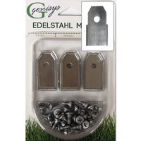 30x Ersatz Messer Klingen kompatibel mit McCulloch Rob ® Mähroboter (neue form hq 2018 - longlife - 0,60 mm) + 30x elox Schrauben [din en 50636 von GENISYS