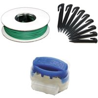 Mähroboter Kabel Reparatur Set + Haken Verbinder kompatibel mit Tango E5 von John Deere Rasen Roboter Mäher Begrenzung Draht Erdnägel Klemmen - hq von GENISYS