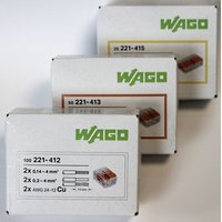 Wago 221 Klemmen SET 100x 221-412, 50x 221-413, 25x 221-415 - Kabel Verbinder - Original WAGO von GENISYS