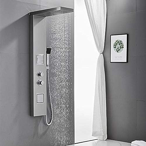 304 Edelstahl-Duschpaneel, Thermostatisches Duschsystem, Regenduschkopf-Massagesystem Mit Körperdüsen 304 Edelstahl-Duschpaneel, Thermostatisches Duschsystem, Regenduschkopf-Massagesystem Mit Körperdüsen von GENMIP