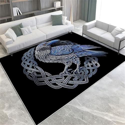 Dunkle Schwarze Fläche Teppiche Celtic Raven Maschin, von GENMIP