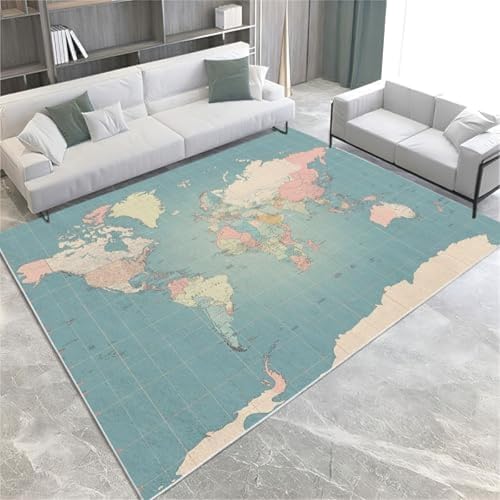 GENMIP Blaue Teppich Teppich Mache Mache Mache WASSIERUNG SCHLIESSLICHE PIPBEREME TUR Nicht STOOR INNOOR Foden Matte Für Wohnzimmer Schlafzimmer Büro Küche & Flur Dekor, von GENMIP