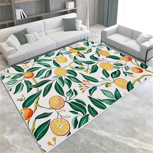 GENMIP Öl Auf Leinwand Im Stil Der Fläche Teppiche Obst Zitrusmaschinenwaschbar Teppich Weiche Flauschige, Rutschende Kurzhaufen Teppich Für Wohnzimmer Schlafzimmer Esszimmer Küchenbüro & GENMIP Öl Auf Leinwand Im Stil Der Fläche Teppiche Obst Zitrusmaschinenwaschbar Teppich Weiche Flauschige, Rutschende Kurzhaufen Teppich Für Wohnzimmer Schlafzimmer Esszimmer Küchenbüro & von GENMIP