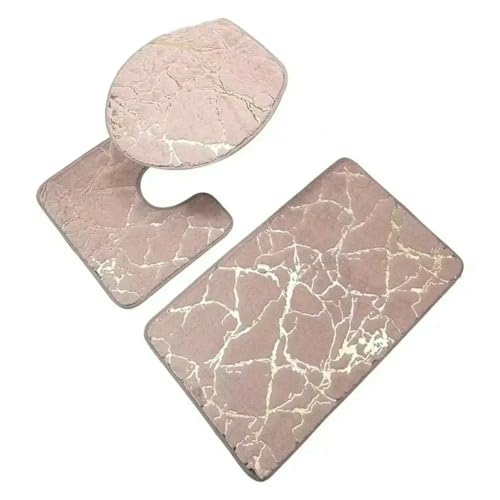 GENPICONG 3-teilig/Set Badezimmer-Set Rutschfester Toilettenteppich Duschvorleger Marmor Toilettendeckelbezug Badezimmerteppich Badematte Badezimmer GENPICONG 3-teilig/Set Badezimmer-Set Rutschfester Toilettenteppich Duschvorleger Marmor Toilettendeckelbezug Badezimmerteppich Badematte Badezimmer von GENPICONG