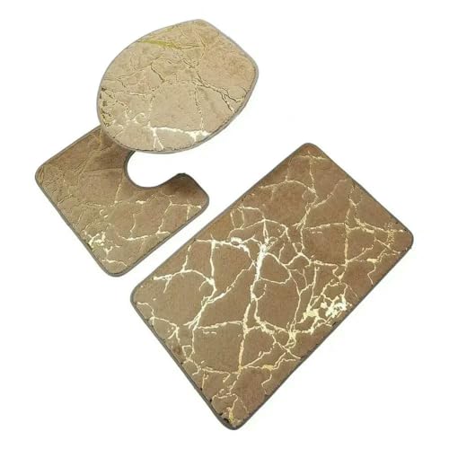 GENPICONG 3-teilig/Set Badezimmer-Set Rutschfester Toilettenteppich Duschvorleger Marmor Toilettendeckelbezug Badezimmerteppich Badematte Badezimmer GENPICONG 3-teilig/Set Badezimmer-Set Rutschfester Toilettenteppich Duschvorleger Marmor Toilettendeckelbezug Badezimmerteppich Badematte Badezimmer von GENPICONG