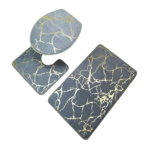 GENPICONG 3-teilig/Set Badezimmer-Set Rutschfester Toilettenteppich Duschvorleger Marmor Toilettendeckelbezug Badezimmerteppich Badematte Badezimmer GENPICONG 3-teilig/Set Badezimmer-Set Rutschfester Toilettenteppich Duschvorleger Marmor Toilettendeckelbezug Badezimmerteppich Badematte Badezimmer von GENPICONG