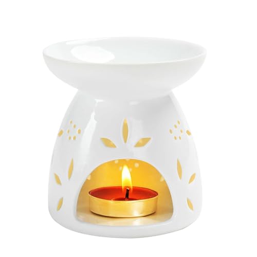 GENTI Keramik-Teelichthalter, Duftlampe für ätherische Öle, Wachswärmer, Wachsschmelzbrenner, Teelichthalter für Heimdekoration GENTI Keramik-Teelichthalter, Duftlampe für ätherische Öle, Wachswärmer, Wachsschmelzbrenner, Teelichthalter für Heimdekoration von GENTI