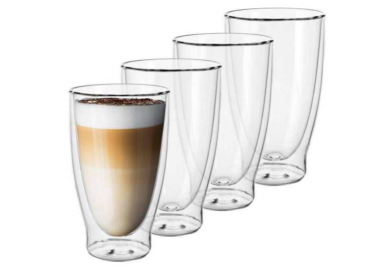 GENTOR Gläser-Set GENTOR Glas Set Doppelwandige Gläser 2er Set Wasserglas Saftglas Krist, 2-teilige Latte Macciatto Doppelwand 400ml von GENTOR