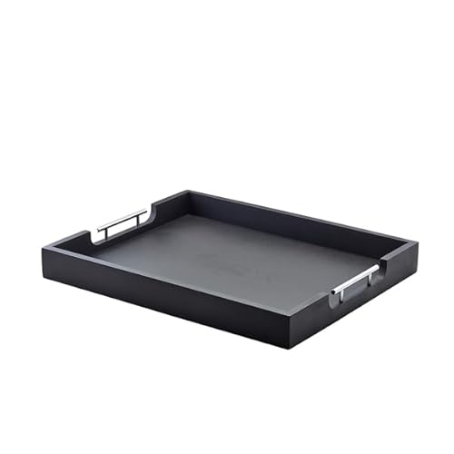 Genware Solid Black Butlers Tray with Metal Handles 54.5 x 44cm Genware Solid Black Butlers Tray with Metal Handles 54.5 x 44cm von Genware