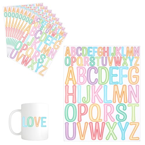 10 Stück mit 520 Bunte Buchstaben Aufkleber Klebebuchstaben Selbstklebende Alphabet Letter Vinyl Sticker Buchstaben DIY Aufkleber zum Kleben Groß für Postfach Schilder Scrapbooking Farbe C 10 Stück mit 520 Bunte Buchstaben Aufkleber Klebebuchstaben Selbstklebende Alphabet Letter Vinyl Sticker Buchstaben DIY Aufkleber zum Kleben Groß für Postfach Schilder Scrapbooking Farbe C von GENZYRE