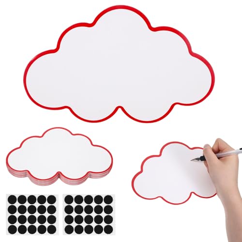 100 Stück Moderationskarten Set Wolke Flipchart Papier Lernkarten Lehrerbedarf Karteikarten Vokabelkarten Präsentationskarten Kärtchen zum Beschriften für Study Büro Schule Moderation(10 Farben) von GENZYRE