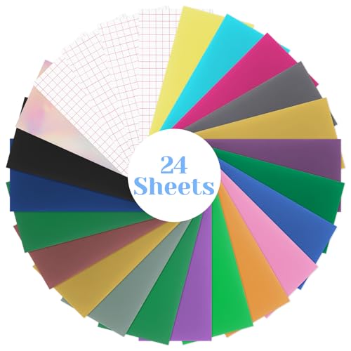 20 Stück Plotterfolie Vinyl Selbstklebend mit 4 Plotter Transferfolie Set, 14 x 30,5cm Vinylfolie Plotter Zubehör Selbstklebende Folie Klebefolie für Cricut Joy Maker 3 Zubehör Folie DIY Dekoration 20 Stück Plotterfolie Vinyl Selbstklebend mit 4 Plotter Transferfolie Set, 14 x 30,5cm Vinylfolie Plotter Zubehör Selbstklebende Folie Klebefolie für Cricut Joy Maker 3 Zubehör Folie DIY Dekoration von GENZYRE
