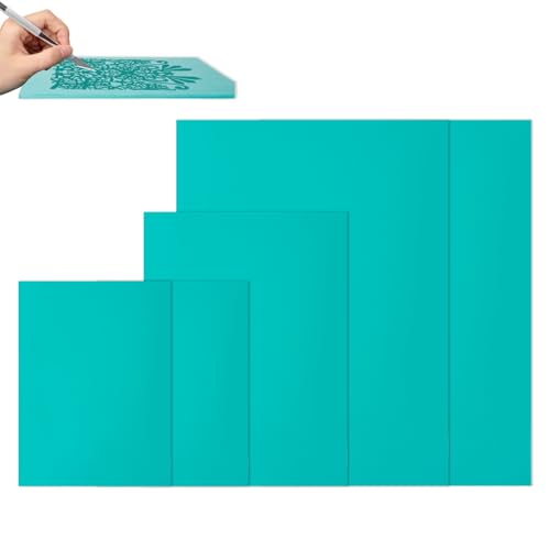 5 Stück Linoleum Linoliumschnitt Linolschnitt Linoldruck Set Stempelplatte Stempelgummi Stempel Selbst Selber Machen Schnitzen Platte Linolplatten Schnitzset Gravierenfür Stempel Bastel 2A4+A5+2A6 von GENZYRE