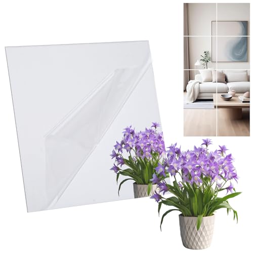 GENZYRE 8 Stück 15x15 Spiegelfliesen Selbstklebend, Selbstklebende Spiegel Zum Kleben Mirrors Klebespiegel, Klebespiegel für Schrank Spiegel Kleben Wandspiegel Folie für Schlafzimmer Schrank Bade GENZYRE 8 Stück 15x15 Spiegelfliesen Selbstklebend, Selbstklebende Spiegel Zum Kleben Mirrors Klebespiegel, Klebespiegel für Schrank Spiegel Kleben Wandspiegel Folie für Schlafzimmer Schrank Bade von GENZYRE