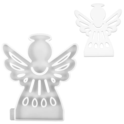 Silikonform Engel Silikonformen Gießformen Neuheiten Silikon Weihnachten Formen für Gipsformen zum Gießen Formen Krippe Gibs Silikon Gießform Krippe Engel Silikongießform für Kerzenhalter, Lichtring von GENZYRE