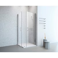 GEO Pendeltür, Höhe: 195 cm, edelsilber, Scheibenstärke: 6 mm - silberfarben GEO Pendeltür, Höhe: 195 cm, edelsilber, Scheibenstärke: 6 mm - silberfarben von GEO