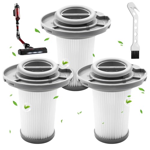 3 Stück Ersatzfilter für Rowenta ZR009005 mit Bürste, Ersatzfilter für Rowenta X-Force Flex 8.60 RH96, X-PERT 6.60 RH68 Filter RH9637 RH9638 RH9639 RH9677 RH9678 RH9679 RH9680 RH9690 RH9695 von GEOKILO
