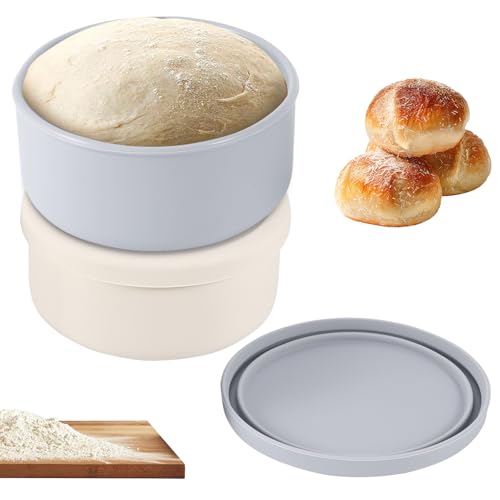 GEOKILO Pizzaballenbox mit Deckel 2er Set, Pizzateig platzsparend gären Gärbox, Pizzateig Box löse-leichtem Silikon,atmungsaktive Teigbox für perfekten Pizzateig, Pizza Zubehör-700ml GEOKILO Pizzaballenbox mit Deckel 2er Set, Pizzateig platzsparend gären Gärbox, Pizzateig Box löse-leichtem Silikon,atmungsaktive Teigbox für perfekten Pizzateig, Pizza Zubehör-700ml von GEOKILO