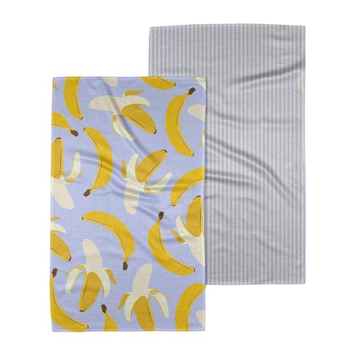 GEOMETRY Spring Küchentücher – schnell trocknendes Mikrofasertuch Frühjahr und Sommer Geschirrtücher zum Trocknen in der Küche – Premium schnell trocknendes Handtuch – Banana Bliss 45,7 x 76,2 cm (2 von GEOMETRY