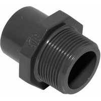 Georg Fischer PVC U Kunststoff Übergangsmuffennippel grau 3/4''AG x 20/25 721910557 von GEORG FISCHER