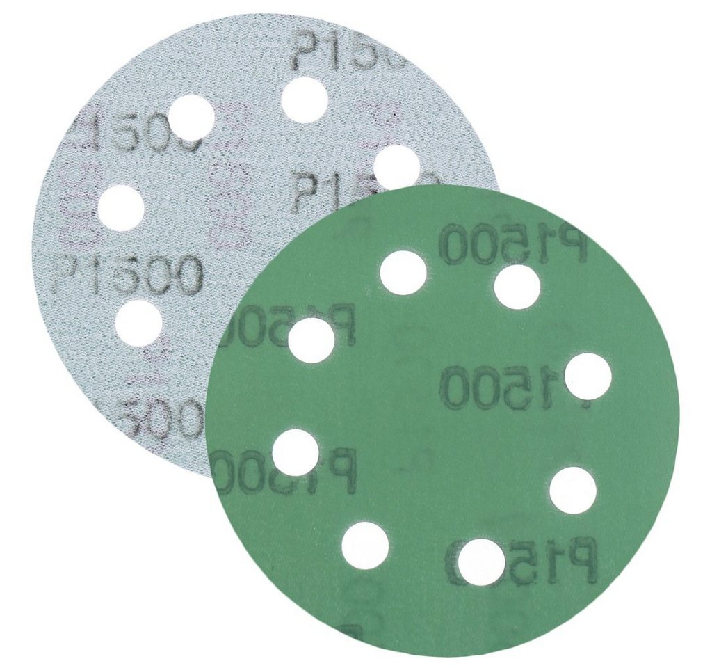 TP Schleifscheibe Schleifpapier, Schleifscheibe - Universal (grün) 125mm, 8-fach-gelocht von TP