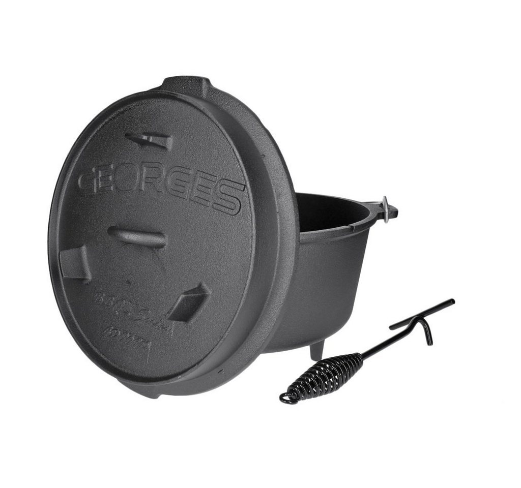 TP Schmortopf Premium Dutch Oven mit Füßen - preseasoned (bereits eingebrannt) inkl. von TP