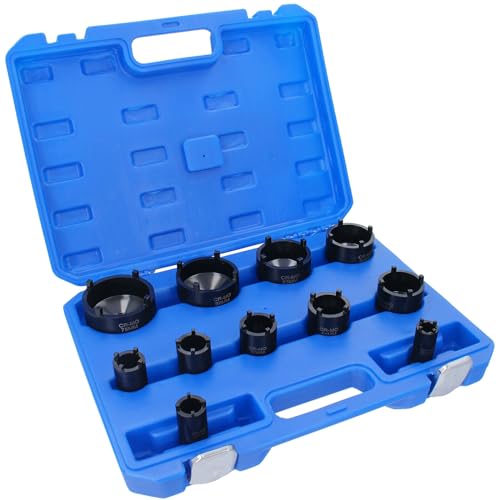 GEPCO 11-tlg. Spezial Einsatz Set Lösen Nutmuttern 22-75 mm Schlüssel Werkzeug 1/2" von GEPCO Advanced Technology