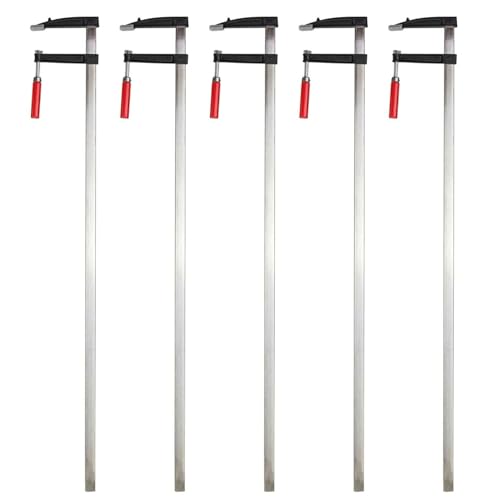 GEPCO 5-tlg. Satz120x1200mm Schraubzwinge Zwinge Schraubzwingen Kunststoffgriff Holzgriff Klemmzwinge 120 cm 1,2m von GEPCO Advanced Technology