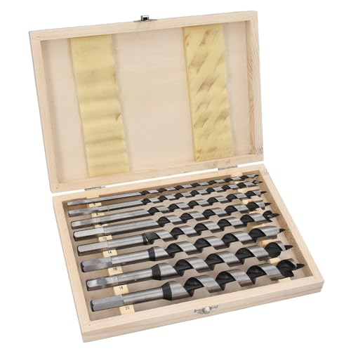 GEPCO 8-tlg Schlangenbohrer Set Holzbohrer Spiralbohrer Balkenbohrer Bohrer extra lang 230 mm von GEPCO Advanced Technology