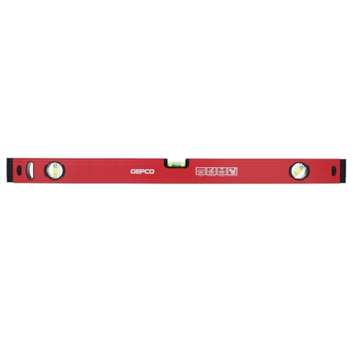 GEPCO Wasserwaage Industrie 30-180 cm Aluminium 1.2 mm Richtwaage Messwaage Bauwaage 3 Libellen Messtoleranz: 0,5mm/m 60 cm von GEPCO Advanced Technology