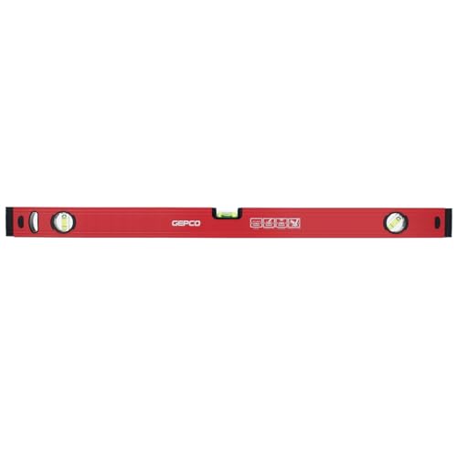 GEPCO Wasserwaage Industrie 30-180 cm Aluminium 1.2 mm Richtwaage Messwaage Bauwaage 3 Libellen Messtoleranz: 0,5mm/m 80 cm von GEPCO Advanced Technology