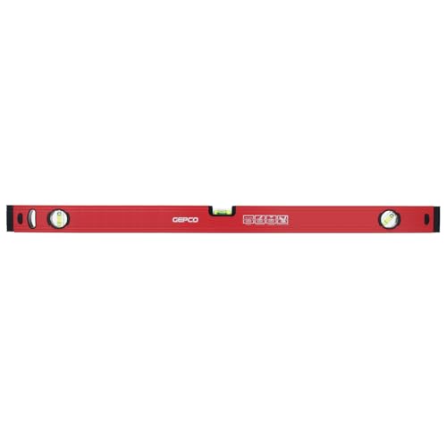 GEPCO Wasserwaage Industrie 30-180 cm Aluminium 1.2 mm Richtwaage Messwaage Bauwaage 3 Libellen Messtoleranz: 0,5mm/m 90 cm von GEPCO Advanced Technology