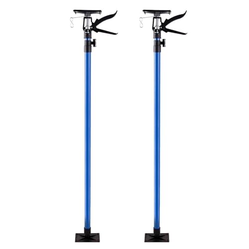 Montagestütze Deckenstütze Teleskopspanner Türspanner Einhand 115-290 cm blau rot Blau 2 von GEPCO Advanced Technology