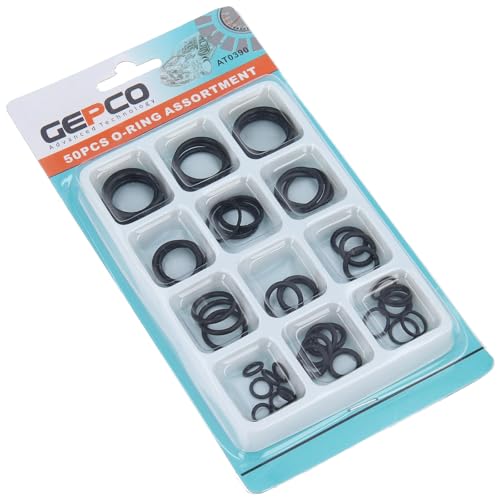 O-Ring Sortiment, 50-tlg säure-, benzin-, hitze und ölbeständig Gummiring-Dichtungs-Satz O-Dichtringe Set 50x Gummi-Dichtung von GEPCO Advanced Technology