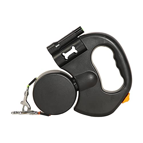 GEQIAN Einziehbare Hundeleine mit rutschfestem Griff – 360 ° verhedderungsfrei, langlebig, rostfrei, verbesserte Rückzugstechnologie, Hundeleine für Outdoor-Reisen von GEQIAN