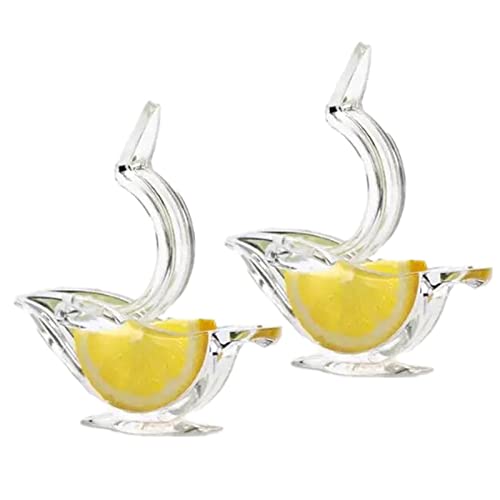 GEQIAN Kardierte Zitronenpresse, Clip, Acryl, manuelle Zitronenpresse, Presse, Hand – praktische, transparente Obstpresse für Zuhause, Küche von GEQIAN