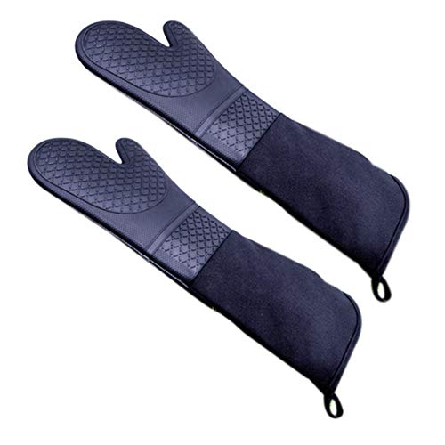 GERALD 1 Paar Silikon-Ofenhandschuhe, Backhandschuhe, Ellenbogenlänge, Wärmehandschuhe von GERALD