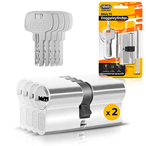 GERCAR 2x Schließzylinder gleichschließend 2 Profilzylinder 40/40 inkl. 10 Schlüssel - 80 mm - Doppelzylinder Türschloss Zylinderschloss gleichschliessendes 2erSet - Länge: 80mm, A:40 B:40 GERCAR 2x Schließzylinder gleichschließend 2 Profilzylinder 40/40 inkl. 10 Schlüssel - 80 mm - Doppelzylinder Türschloss Zylinderschloss gleichschliessendes 2erSet - Länge: 80mm, A:40 B:40 von GERCAR