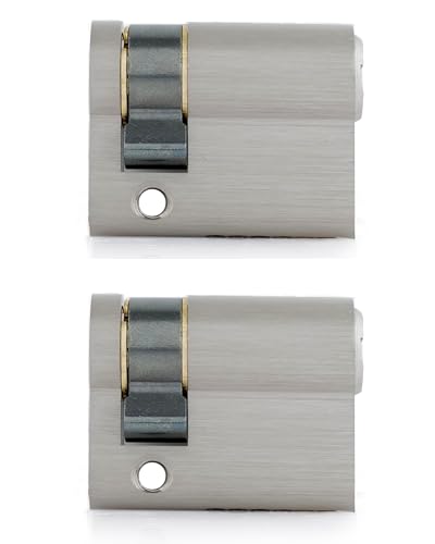 GERCAR Pro Profil-Zylinder 30/10 Halbzylinder gleichschließend 2er Set - Schließzylinder aus Messing matt - inkl. 10 Schlüssel - Garagentor - Länge: 40 mm, A:30 B:10-2x GERCAR Pro Profil-Zylinder 30/10 Halbzylinder gleichschließend 2er Set - Schließzylinder aus Messing matt - inkl. 10 Schlüssel - Garagentor - Länge: 40 mm, A:30 B:10-2x von GERCAR