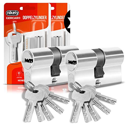 GERCAR Profilzylinder Schließzylinder Zylinderschloss 40/40 Doppelzylinder Türschloss - inkl. 10 Schlüssel - Gleichschließend 2er Set - Länge: 80mm, A:40 B:40-2er Set GERCAR Profilzylinder Schließzylinder Zylinderschloss 40/40 Doppelzylinder Türschloss - inkl. 10 Schlüssel - Gleichschließend 2er Set - Länge: 80mm, A:40 B:40-2er Set von GERCAR