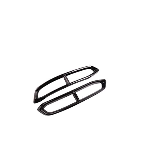 Auto Endrohre Auspuff Schalldämpfer Rahmen Aufkleber Chrom Für A-UDI A6 C8 2019 2020 2021 2022 Außen Zubehör Auto Auspuff Endrohr (Farbe : Shape A-Black) von GERGRGB
