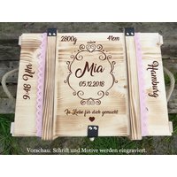 Erinnerungskiste "Märchenhaft" Personalisiert Mit Gravur Für Mädchen/Erinnerungsbox Holzbox Babygeschenk Erinnerungskiste "Märchenhaft" Personalisiert Mit Gravur Für Mädchen/Erinnerungsbox Holzbox Babygeschenk von GERILYS