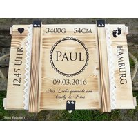 Große Erinnerungskiste Baby Personalisiert/Erinnerungsbox Holzkiste Geburt Babygeschenk Große Erinnerungskiste Baby Personalisiert/Erinnerungsbox Holzkiste Geburt Babygeschenk von GERILYS